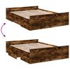 vidaXL Bettgestell mit Schubladen R&auml;uchereiche 120x190cm Holzwerkstoff