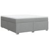 vidaXL Boxspringbett mit Matratze Hellgrau 180x200 cm Stoff
