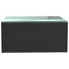 vidaXL 7-tlg. Garten-Lounge-Set mit Auflagen Poly Rattan Schwarz