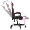 vidaXL Gaming-Stuhl mit Fu&szlig;st&uuml;tze Schwarz und Weinrot Kunstleder