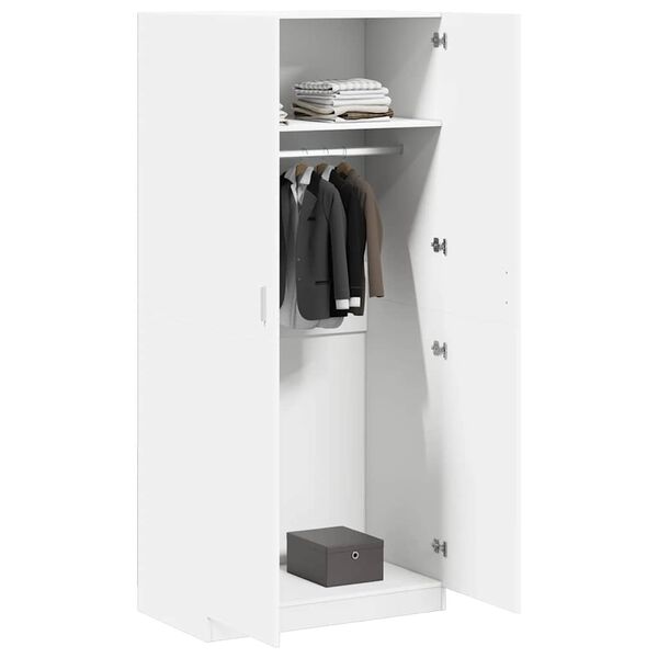 vidaXL Kleiderschrank Wei&szlig; 90x52x200 cm Holzwerkstoff