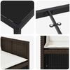 vidaXL Garten Essgruppe 5 pcs Braun Poly-Rattan