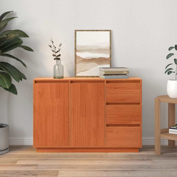 vidaXL Sideboard mit Schubladen Braun Eichen-Optik 111 x 34 x 75 cm