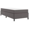 vidaXL Bettrahmen mit Matratze Grau 90 x 200 cm Stoff