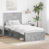 vidaXL Bettrahmen Beton Grau 90 x 190 cm Massives Kiefernholz