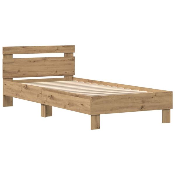 vidaXL Bettgestell Artisan-Eiche 90 x 200 cm Holzwerkstoff
