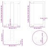 vidaXL Couchtischbeine T-Form 2 Stk. Anthrazit 38x25x(42-43) cm Stahl