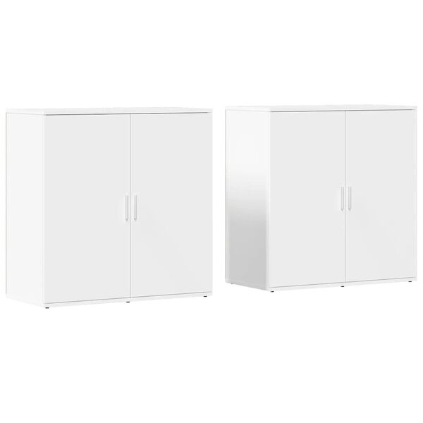 vidaXL Sideboards 2 Stk. Wei&szlig; 79x38x80 cm Holzwerkstoff