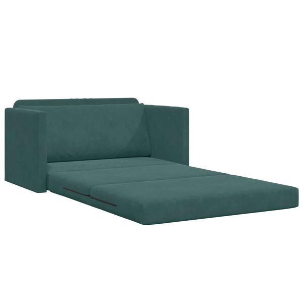 vidaXL Schlafsofa 110cm Dunkelgr&uuml;n Samt