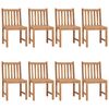 vidaXL Gartenst&uuml;hle 8 Stk. mit Kissen Massivholz Teak