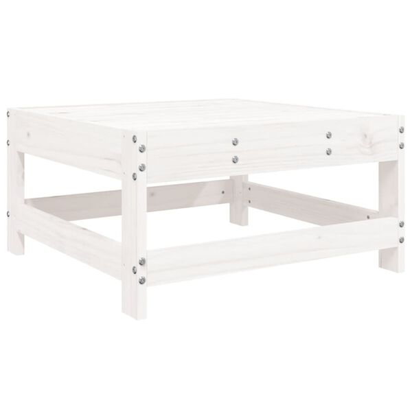 vidaXL 10-tlg. Garten-Sofagarnitur Wei&szlig; Massivholz Kiefer