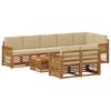 vidaXL Outdoor-Sofagarnitur 8 stk. Natur