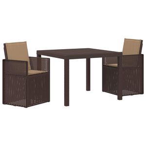 vidaXL Garten Essgruppe 3 stk. Braun und Taupe PP