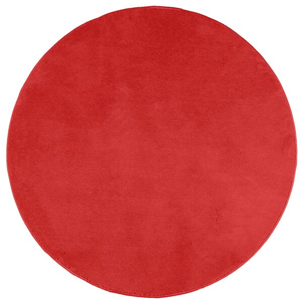 vidaXL Teppich OVIEDO Kurzflor Rot &Oslash; 280 cm