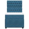 vidaXL Boxspringbett mit Matratze Dunkelblau 100x200 cm Samt