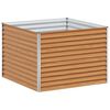 vidaXL Hochbeet Hellbraun 98 x 100 x 68 cm Verzinkter Stahl