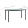 vidaXL 7-tlg. Garten-Essgruppe Aluminium Silbern und Schwarz