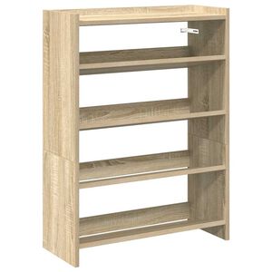 vidaXL Schuhregal Sonoma-Eiche 60x25x81 cm Holzwerkstoff