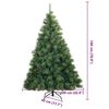 vidaXL K&uuml;nstlicher Weihnachtsbaum mit 300 LEDs Gr&uuml;n 180 cm PE und PVC