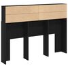 vidaXL Kopfteil Schrank Schwarz Eichen-Optik 140 x 19 x 103,5 cm