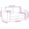 vidaXL Sofa 120cm Braun Stoff