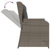 vidaXL 7-tlg. Garten-Lounge-Set mit Kissen Grau Poly Rattan
