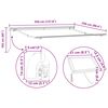 vidaXL Einziehbare Markise Schwarz 350 x 250 cm Stoff