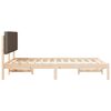 vidaXL Bettgestell mit gepolstertem Kopfteil Taupe 150 x 200 cm