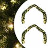 vidaXL Weihnachtsgirlande 2 stk. 600 LEDs Gr&uuml;n 20 m PVC