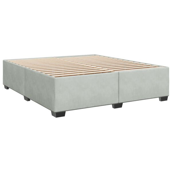 vidaXL Bettgestell ohne Matratze Hellgrau 180x200 cm Samt