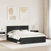 vidaXL Bettrahmen Schwarz 160 x 200 cm Massives Kiefernholz