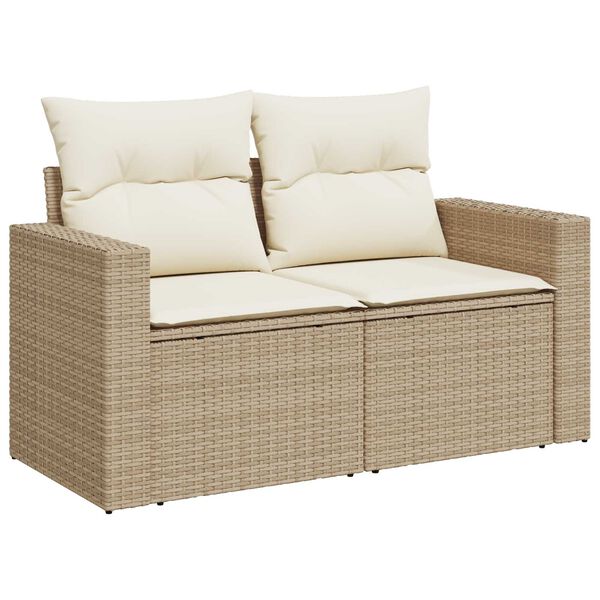 vidaXL Gartensofa-set 13 pcs Beige Poly-Rattan