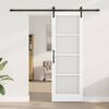 vidaXL Schiebet&uuml;r ORKDAL Wei&szlig; 73,5 x 211 cm Massivholz Kiefer und Glas