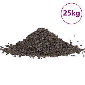 vidaXL Basalt-Kies 25 kg Schwarz 5-8 mm