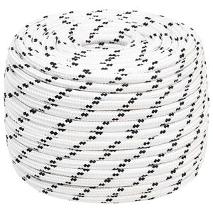 vidaXL Mehrzweck-Allzweckseil 14 mm 25 m Wei&szlig; Polyester