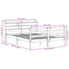 vidaXL Bettgestell mit Kopfteil ohne Matratze 160x200 cm