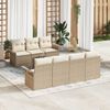 vidaXL Gartensofa-set mit Kissen 8 pcs Beige Poly-Rattan