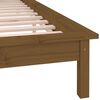 vidaXL Massivholzbett mit LEDs Honigbraun 140x190 cm