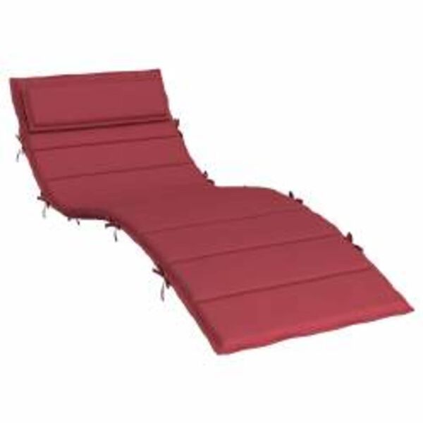 vidaXL Sonnen-Lounger Kissen Weinrot 180 x 60 x 4 cm Oxford-Stoff
