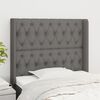 vidaXL Kopfteil mit Ohren Dunkelgrau 103x16x118/128 cm Stoff