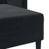 vidaXL 2-Sitzer-Sofa mit Chaiselongue L-f&ouml;rmig Schwarz 125 cm Samt