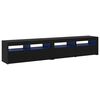 vidaXL TV-Schr&auml;nk 2 pcs Schwarz Eichen-Optik 210 x 35 x 40 cm