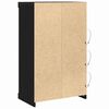 vidaXL LED-Sideboard Schwarz Eichen-Optik 60,5 x 37 x 100 cm