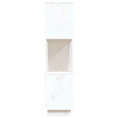 vidaXL Bücherregal/Raumteiler Weiß 80x25x101 cm Massivholz Kiefer