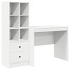 vidaXL Schreibtisch mit Schubladen 2 pcs Wei&szlig;