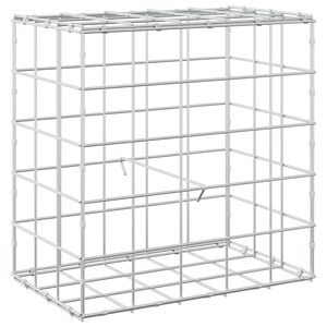 vidaXL Gabione mit 3,5 mm Draht und 10x10 cm Maschen 50x30x50 cm