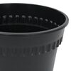 vidaXL Runder Blumentopf 24 pcs Schwarz &Oslash; 19 x 16 cm Kunststoff