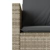 vidaXL 3-tlg. Bistro-Set mit Kissen Hellgrau Poly Rattan