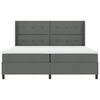 vidaXL Boxspringbett mit Matratze Dunkelgrau 200 x 200 cm Stoff