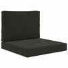 vidaXL Sofakissen f&uuml;r drau&szlig;en Polyester Schwarz 60 x 60 cm